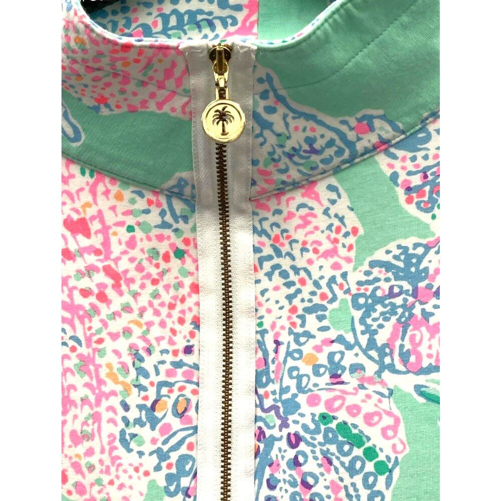 Lilly Pulitzer Multicolor Jellyfish Half Zip Pullover Sweatshirt S - Picture 3 of 9